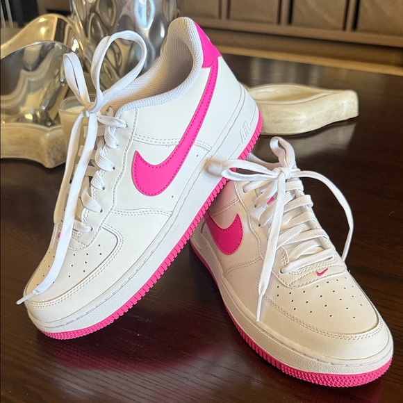 NWOB AIR FORCE 1 GS 'WHITE LASER FUCHSIA' - Picture 1 of 4